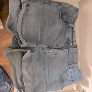 Iight blue Jean shorts mid  waisted size 13